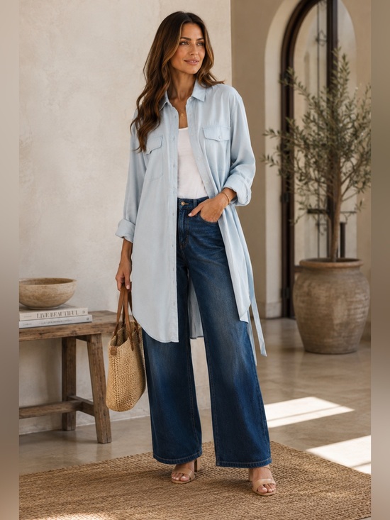 Tops - ✨ Parisian Chic Long Shirt Dress ✨